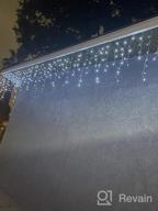 картинка 1 прикреплена к отзыву 99Ft 8 Modes Christmas Lights Outdoor Decorations - 228 Drops LED String Light Indoor Decor For Wedding, Party & Holiday Warm White от Ynot Karlen
