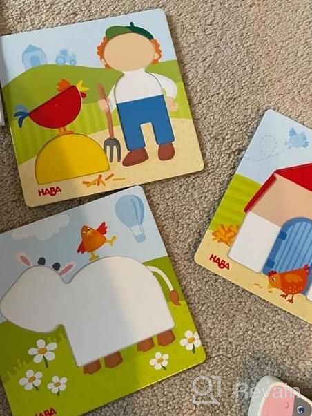 img 1 attached to Fun And Educational: HABA On The Farm Beginner Pattern Blocks Puzzle For Kids 18 Months+ Made In Germany review by Keith Norred