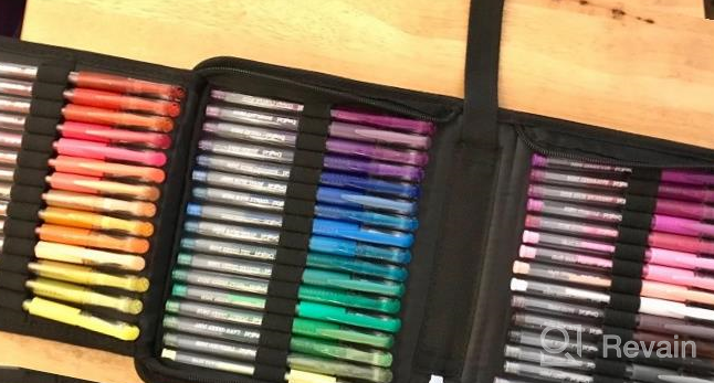 img 1 attached to 🖍️ Complete 160-Color Artist Gel Pen Set: 36 Glitter, 12 Metallic, 12 Pastel, 9 Neon, 6 Rainbow, 5 Standard + 80 Refills - Ideal for Adult Coloring Books, Craft, Doodling, Drawing review by Jim Raju