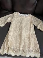 img 1 attached to Toddler Girls Lace Dress Flutter Sleeve Baby Girl Elegant Princess Party Dress RJXDLT review by Catherine Maldonado