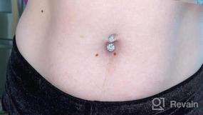 img 5 attached to Stylish And Safe Short Belly Button Rings In Surgical Stainless Steel - MODRSA Belly Ring Collection