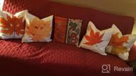 img 1 attached to Set Of 4 Fall Pillow Covers, Decorative Pillow Cases With Autumn Maple Leaves Design, Linen 18"X18" Pillowcases For Couch, Sofa, Bed And Car, Perfect For Fall Decorations review by David Rhodes