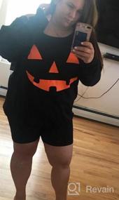 img 7 attached to Lymanchi Women Slouchy Shirts Halloween Pumpkin Long Sleeve Sweatshirts Pullover
