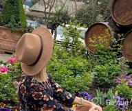 img 1 attached to Stylish Women'S Wool Fedora Panama Hat With Wide Brim And Belt Buckle Detail By Lisianthus review by Dennis Wood