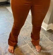 img 1 attached to ROSKIKI Women'S High Waist Stretch Corduroy Flare Pants With Elastic Waistband review by Patrick Lets