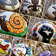 img 1 attached to 🎨 BigOtters 12 Mandala Painted Kindness Rocks, 2-3 inches, Ideal Easter Gifts. Perfect for Kids and Adults. Weighs Approximately 3.7 Pounds. review by Dale Emmel