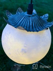 img 7 attached to Solar-Powered 3D Printed Moon Lamp Outdoor Hanging Lantern With Warm White LED Light (5.9 Inches), Waterproof And Durable Decoration For Garden, Patio, Wall, Porch, Lawn, Pathway And More By HUAXU
