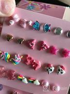 img 1 attached to Hypoallergenic Earring Set for Little Girls - SkyWiseWin Children's Colorful Cute Earrings for Kids review by Lillian Rodriguez