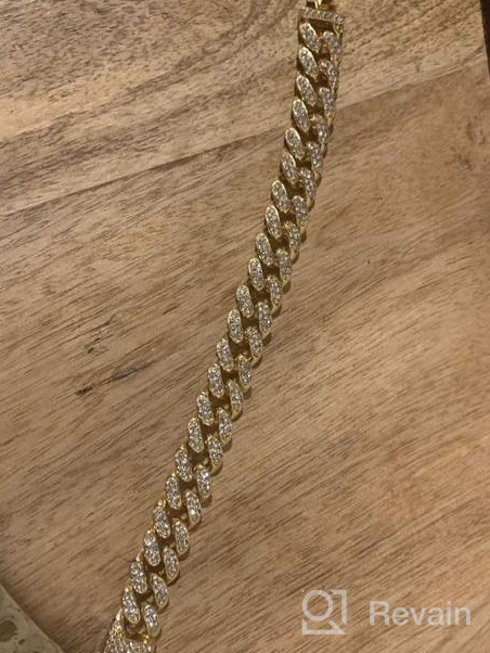 img 1 attached to Cuban Link Dog Collar - Elegant Silver Metal Chain Collar For Dogs And Cats With Diamond Accents - Available In Multiple Sizes review by Jeremy Meyer