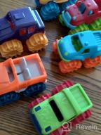 img 1 attached to Mini Monster Trucks For Toddlers - Battat Set Of 6 In Storage Bag, Ages 2+ review by Tyler Cash
