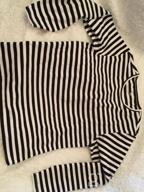img 1 attached to UNACOO Crewneck Long Sleeve T Shirt Stripes Girls' Clothing in Tops, Tees & Blouses review by Cynthia Broederdorf