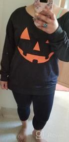 img 6 attached to Lymanchi Women Slouchy Shirts Halloween Pumpkin Long Sleeve Sweatshirts Pullover