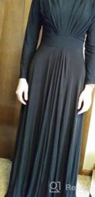 img 6 attached to Empire Waist Flowy Long Sleeve Party Gown For Women - Perfect For Fall And Winter Occasions