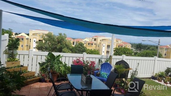img 1 attached to Commercial Grade Beige Triangle Sun Shade Sail Canopy - Amgo 16' X 16' X 16' - UV Resistant Fabric For Outdoor Patio, Carport, And More - ATNAPT16 - Customizable Option Available review by Abidzar Olivas