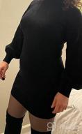 img 1 attached to EXLURA Women'S Mock Neck Ribbed Long Sleeve Mini Sweater Dress - Cute & Bodycon Pullover review by Troy Kocur
