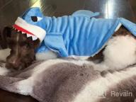 img 1 attached to Mogoko Funny Dog Cat Shark Costumes, Pet Halloween Christmas Cosplay Dress, Adorable Blue Shark Pet Costume,Animal Fleece Hoodie Warm Outfits Clothes (L Size) review by Sandra Wilson
