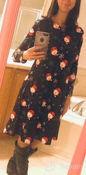 img 1 attached to Christmas Santa Claus Print Flared A-Line Dress For Women By LaSuiveur review by Farhad Cantu