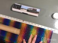 img 1 attached to 20"X12" Rainbow HOHOFILM Holographic Stripe Multi Heat Transfer Vinyl Iron-On HTV Press Paper Sheet For Garment T-Shirt review by Matt Davis