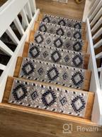 img 1 attached to Stylish & Safe: Sussexhome Carpet Stair Treads For Wooden Steps - 4-Pack Of Self-Adhesive, Pet & Kid-Friendly Indoor Treads To Prevent Slipping review by Quintin Boner
