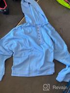 img 1 attached to ROSKIKI Women'S Comfy Oversized Long Sleeve Hooded Sweatshirts With Button Up Front review by Sean Lafond