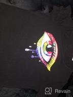 img 1 attached to Womens Cotton Eye Print Graphic Tee With Short Sleeves And Neon Design By PESION review by Steven Barbon