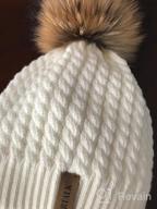 img 1 attached to Womens Winter Beanie Hat With Fur Pom Pom - Warm Knit Bobble Cap By FURTALK review by Deborah Lewis