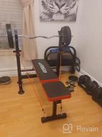 img 1 attached to Boost Your Fitness Routine: OppsDecor Adjustable Weight Bench With Barbell Rack For Home Gym Strength Training review by Rey High