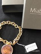 img 1 attached to 💎 Miabella 18K Gold-Plated Italian Genuine 500-Lira Coin Charm Rolo Link Chain Bracelet for Women, Handcrafted in Italy review by Justin Smith