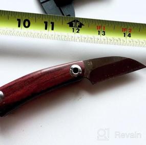 img 5 attached to Eafengrow EF11 Складной нож D2 Нож со стальным лезвием и деревянной ручкой Карманные ножи