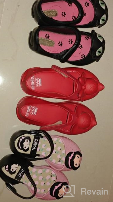 img 1 attached to 🐭 Mini Melissa Unisex-Child Mini Classic Baby with Mickey and Friends Mary Jane Flat review by Janet Bartling