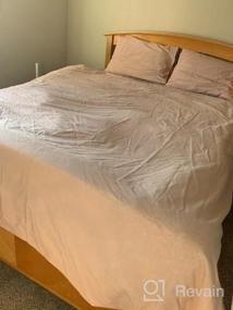 img 6 attached to Mixinni 3-Piece Queen Size Duvet Cover Set - 100% Natural Washed Cotton, Soft & Breathable With Zipper Ties (Green).
