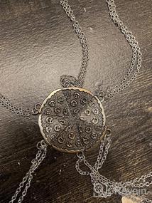 img 6 attached to Набор ожерелий "MJartoria Лучшие подруги" - 6 ожерелий с кульками в форме пиццы в античном серебристом цвете