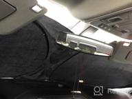 img 1 attached to Tinpec Windshield Sun Shade - Premium Car Sun Protector, Heat And Sun Blocker For Most Cars, Trucks, And Vans - Made With Polyester Fabric (75X35.4Inch) review by Corey Randolph