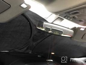 img 5 attached to Tinpec Windshield Sun Shade - Premium Car Sun Protector, Heat And Sun Blocker For Most Cars, Trucks, And Vans - Made With Polyester Fabric (75X35.4Inch)