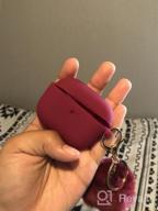 img 1 attached to Soft Silicone AirPods 3 Case Cover With Fur Ball Keychain - Shockproof Protective Cover For 2021 Version Charging Case With Visible Front LED - Ideal For Women And Girls - Light Purple By OULUOQI review by James Lapa