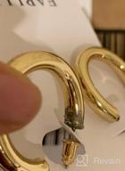 img 1 attached to Chic Chunky Open Hoops: 14K Gold Plated Earrings for Women & Girls with Sterling Silver Posts review by Jason Wilson