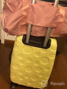 img 6 attached to Розовая спортивная сумка-дафл с отделением для сухого и влажного воздуха, рюкзаком на шнурке и сумкой для йоги - идеально подходит для занятий спортом, тренировок и тренировок