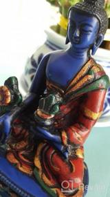 img 5 attached to Tibetan Healing Medicine Buddha Statue Hand Painted Nepal - DharmaObjects