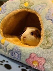 img 7 attached to Cozy Habitat Nesting Bed For Small Animals - Perfect For Guinea Pigs, Hamsters, Hedgehogs, Rats, And Chinchillas - Soft Snuggle Sack With Removable Washable Mat - Brown