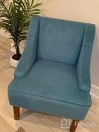 картинка 1 прикреплена к отзыву Velvet Burgundy Swoop Arm Living Room Chairs - HomePop от Sarah Anderson
