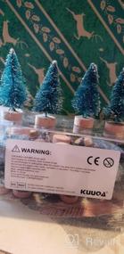 img 5 attached to 24Pcs KUUQA Mini Sisal Trees: рождественские украшения для настольных моделей и снежные украшения Diorama