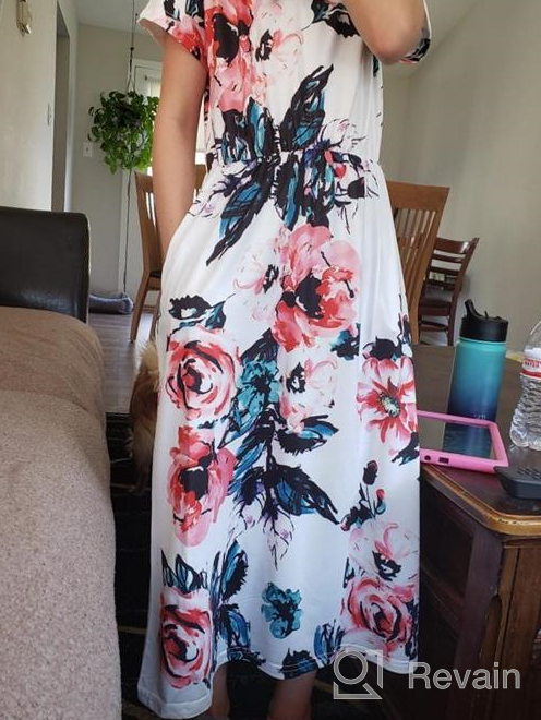 img 1 attached to Cute and Comfy: LYXIOF Girls 🌸 Casual Maxi Dress with Pockets & Floral Print review by Shakira Anderson