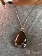 img 1 attached to Women's Healing Crystal Necklace: Natural Stone Pendant on 20" Stainless Steel/Silver Plated Chain review by Amanda Elmore