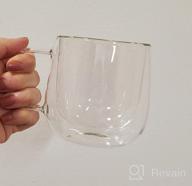 img 1 attached to Enjoy Your Favorite Beverages In Style With CNGLASS Clear Glass Mugs -Double Wall Insulated Espresso Mug Cups With Handle (10.8 Oz/320ML) - Set Of 2 review by Adrian Retana