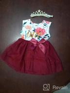 img 1 attached to 👗 Shalofer Dark Floral Three Vest for Girls' Skirts & Skorts - Little Birthday Clothing review by Tina Hall