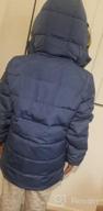 img 1 attached to Warm Winter Protection For Big Boys: LISUEYNE Mid-Long Hooded Down Puffer Jacket review by Ben Almasri