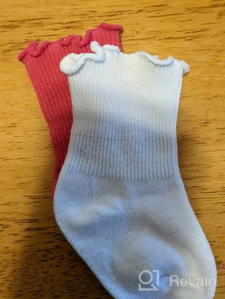 img 1 attached to CozyWay Baby Girls Socks 6/12 Pack - Ruffle Ripple Edge, Turn Cuff Ankle Socks For Toddlers & Infants 0-12 Months To 1T-5T review by Jesse Francilme