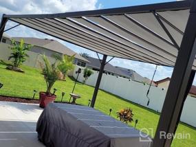 img 5 attached to ECOTOUGE 10 X 10 Louvered Pergola With Aluminum Frame For Outdoor, Retractable Pergola Canopy Sun Shade With Adjustable Roof(UV Resistant & Waterproof) For Garden, Porch, Beach, Yard