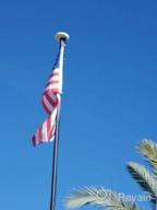 img 1 attached to 20FT Heavy Duty Aluminum In Ground Telescoping Flag Pole Kit With 3X5 American Flag - Outdoor Old Glory Flagpole For Outside, Yard, Residential Or Commercial Use (Black) review by Todd Fernandez