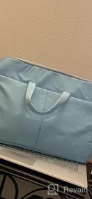img 5 attached to Фиолетовая сумка через плечо для ноутбуков HP, Dell, Lenovo и Asus с диагональю экрана 15,6 дюймов: защитный чехол и стильный футляр для переноски для женщин